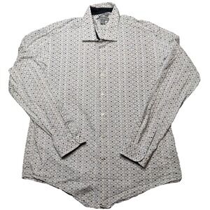 PAULO SOLARI Men 2XL Performance Stretch Modern Fit GEO Print Shirt